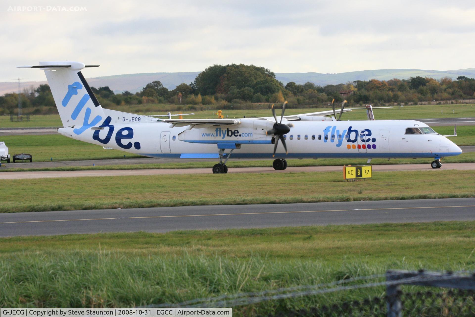 G-JECG, 2004 De Havilland Canada DHC-8-402Q Dash 8 C/N 4098, Taken at Manchester Airport, October 2008