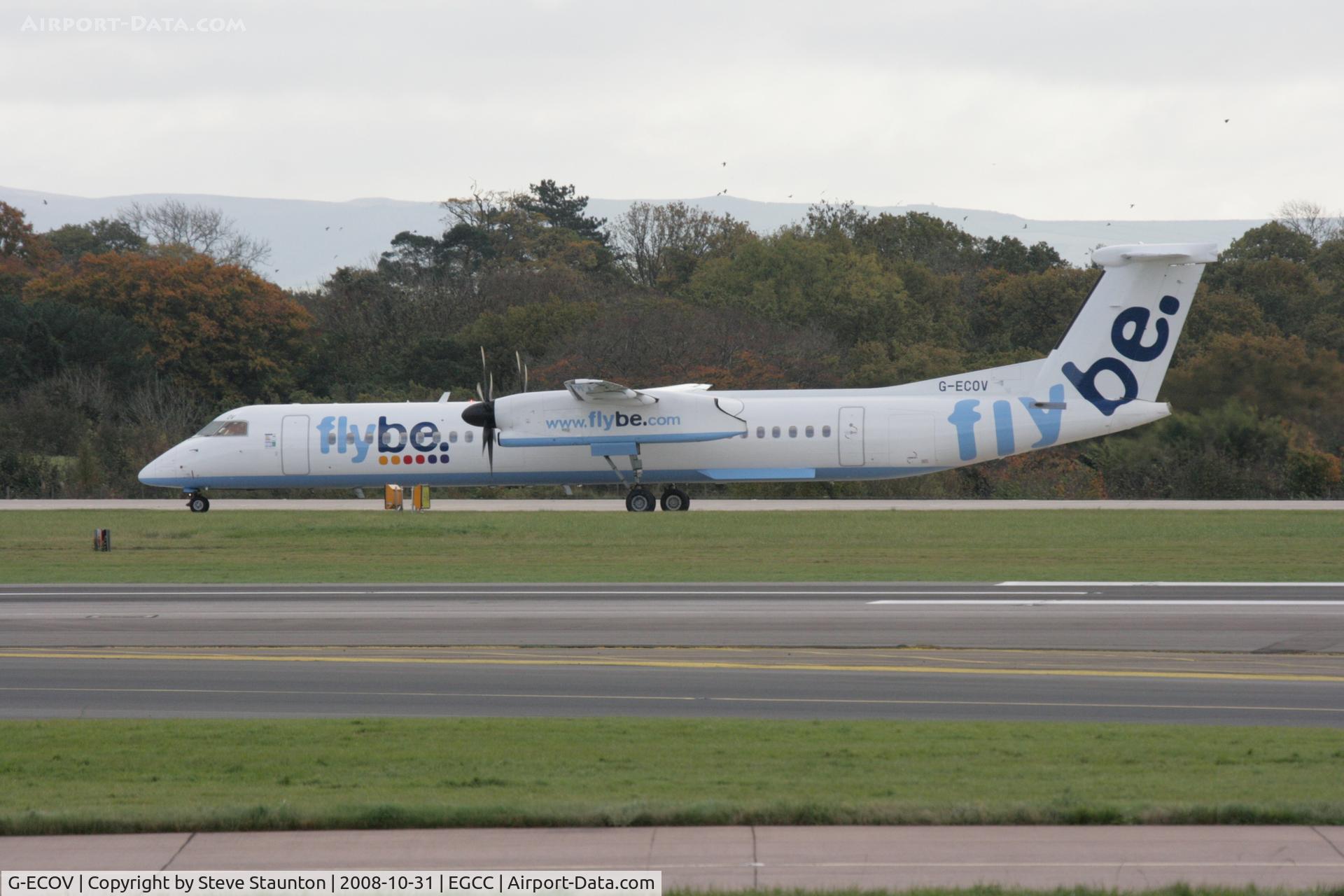 G-ECOV, 2000 De Havilland Canada DHC-8-402Q Dash 8 C/N 4033, Taken at Manchester Airport, October 2008