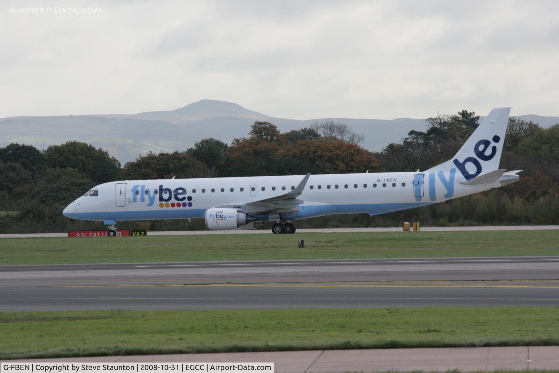 G-FBEN, 2008 Embraer 195LR (ERJ-190-200LR) C/N 19000213, Taken at Manchester Airport, October 2008