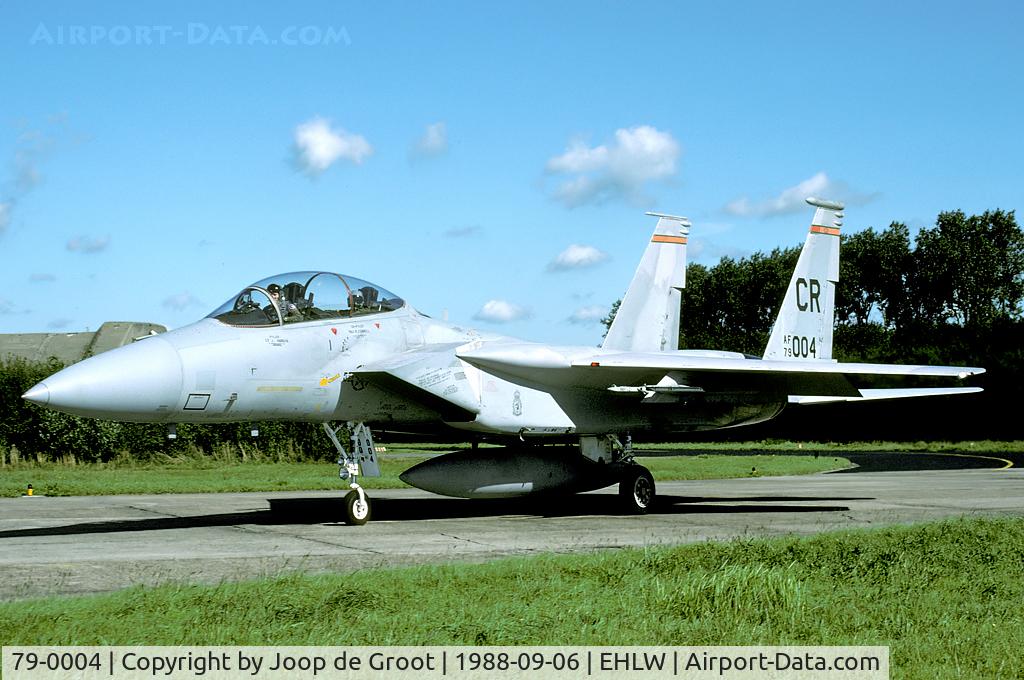 79-0004, 1979 McDonnell Douglas F-15D Eagle C/N 0546/D015, Lunch stop during an DACT mission.