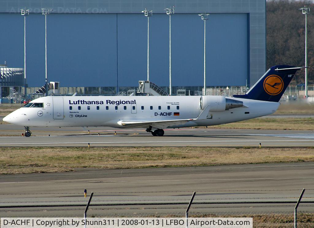 D-ACHF, 2000 Canadair CRJ-200LR (CL-600-2B19) C/N 7431, Ready for take off rwy 14L