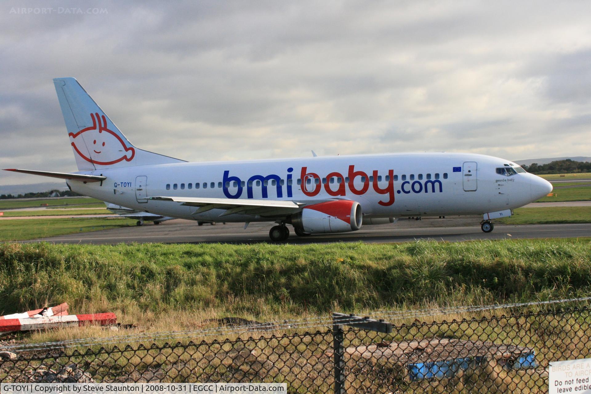 G-TOYI, 1998 Boeing 737-3Q8 C/N 28054, Taken at Manchester Airport, October 2008