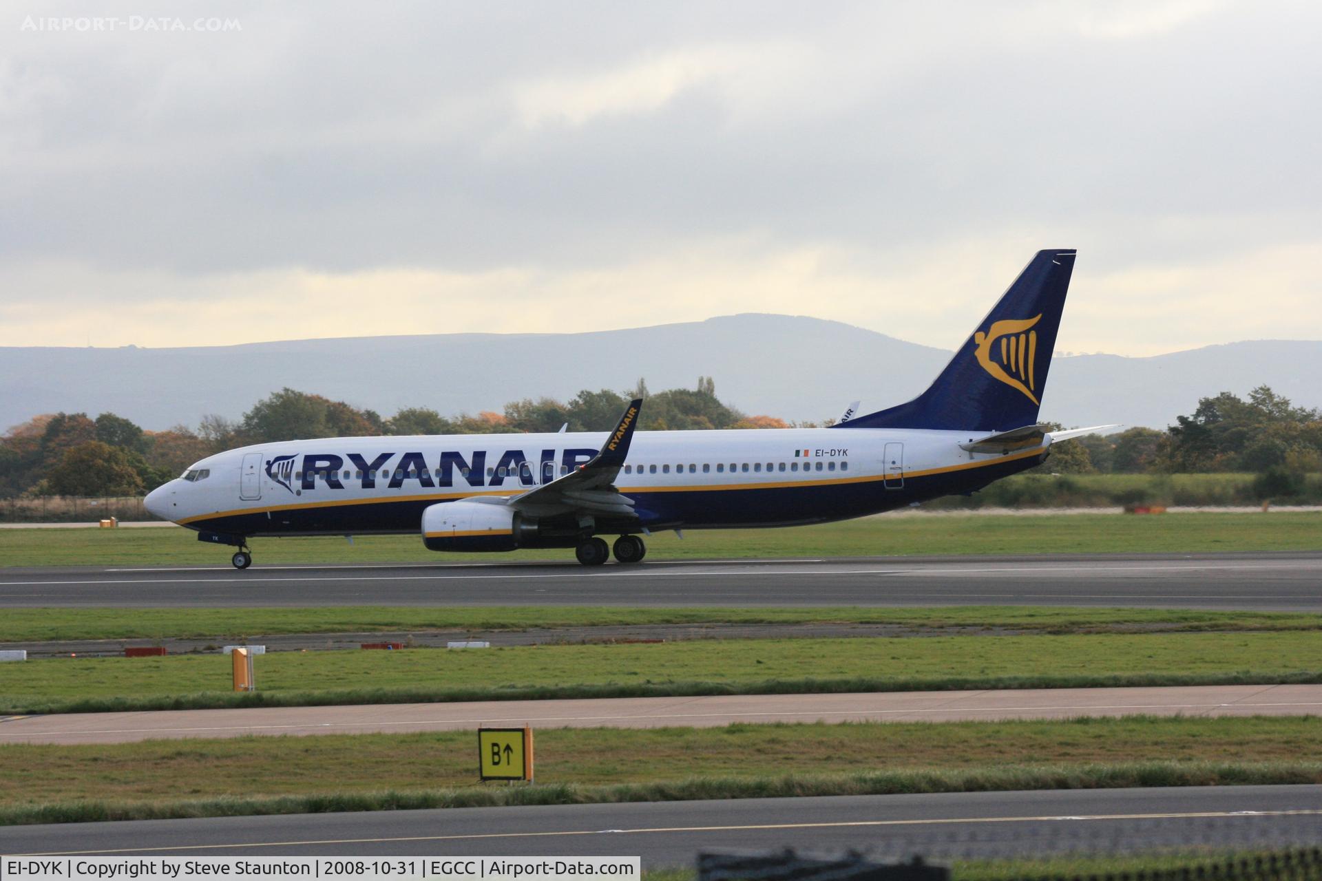 EI-DYK, 2008 Boeing 737-8AS C/N 36573, Taken at Manchester Airport, October 2008