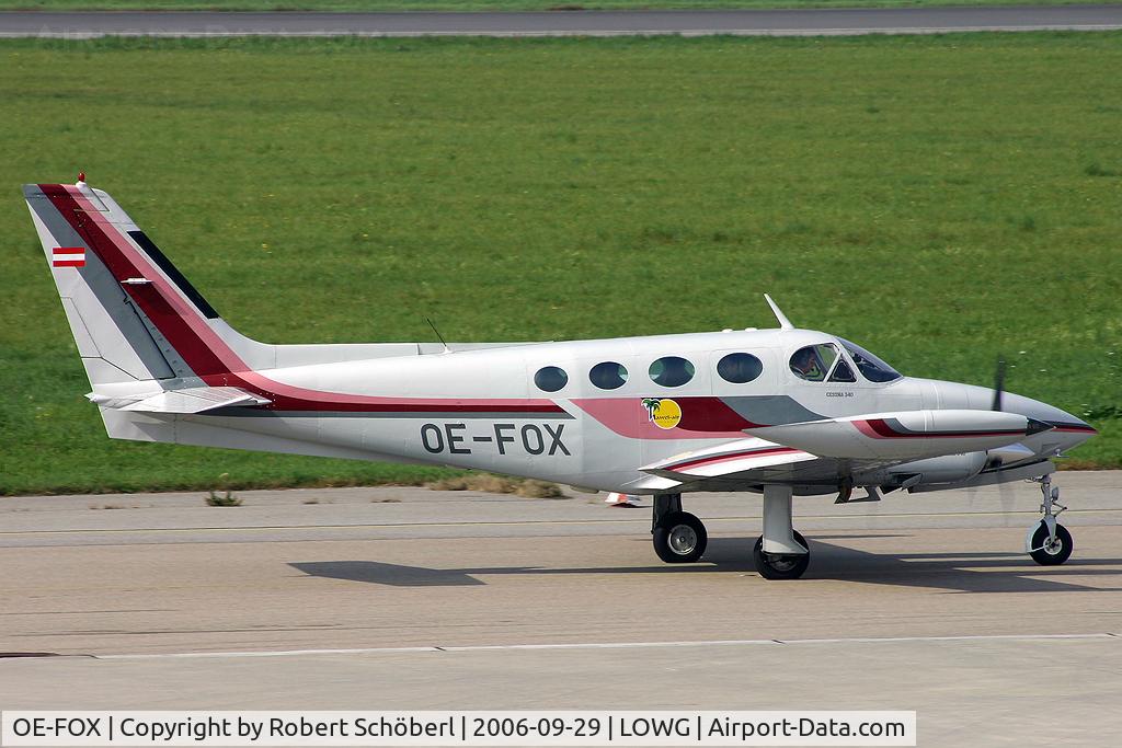 OE-FOX, Cessna 340A C/N 340A0963, Based at LOWG