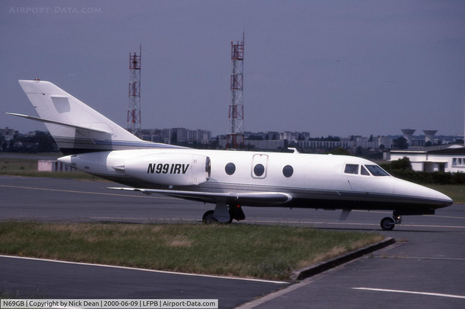 N69GB, 1974 Dassault Falcon 10 C/N 24, LFPB (Seen here as N991RV this airframe is currently registered N69GB as posted)