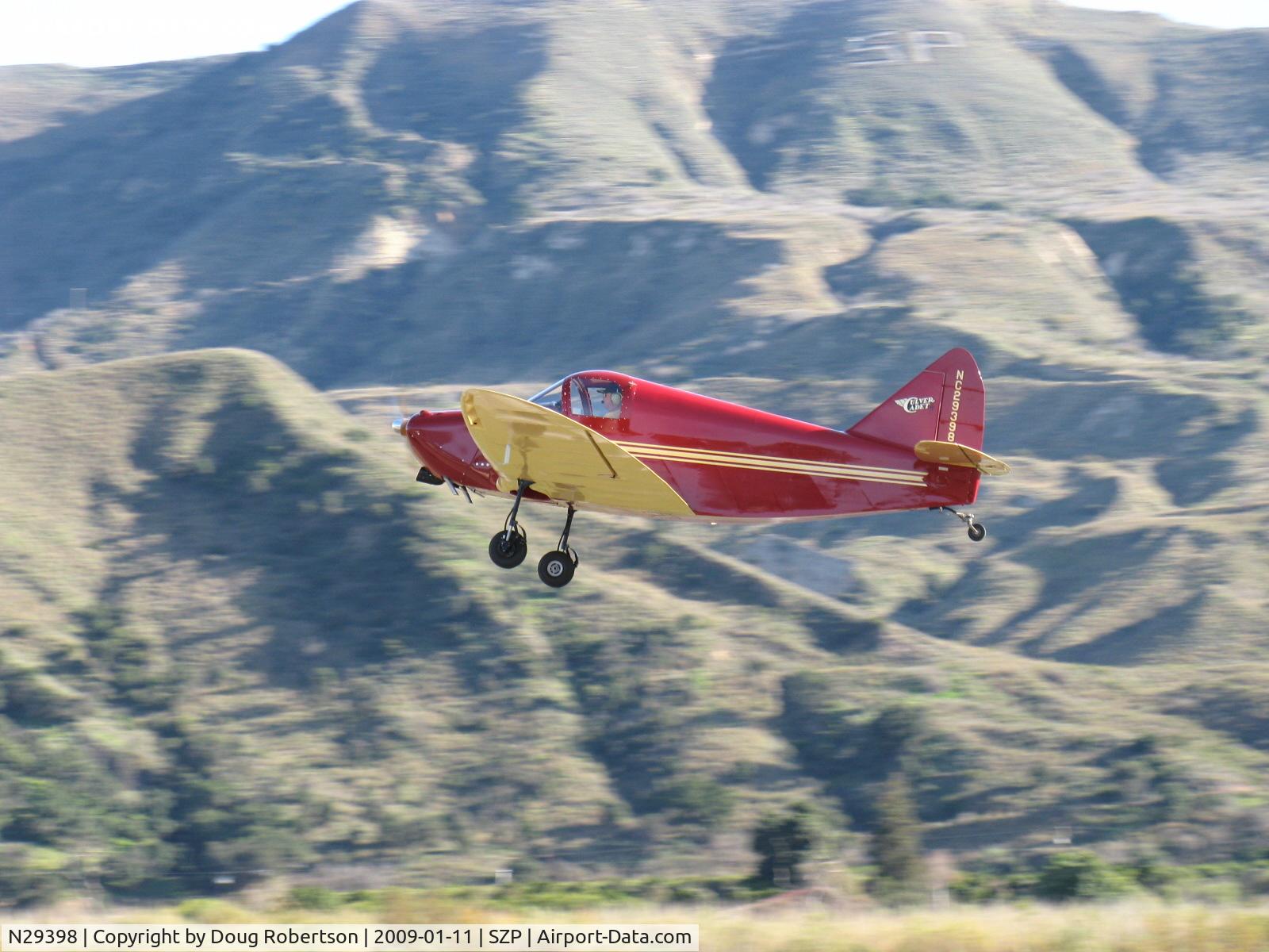 N29398, 1940 Culver LCA C/N 191, 1940 Culver LCA CADET, Continental A&C75 75 Hp, takeoff climb Rwy 04