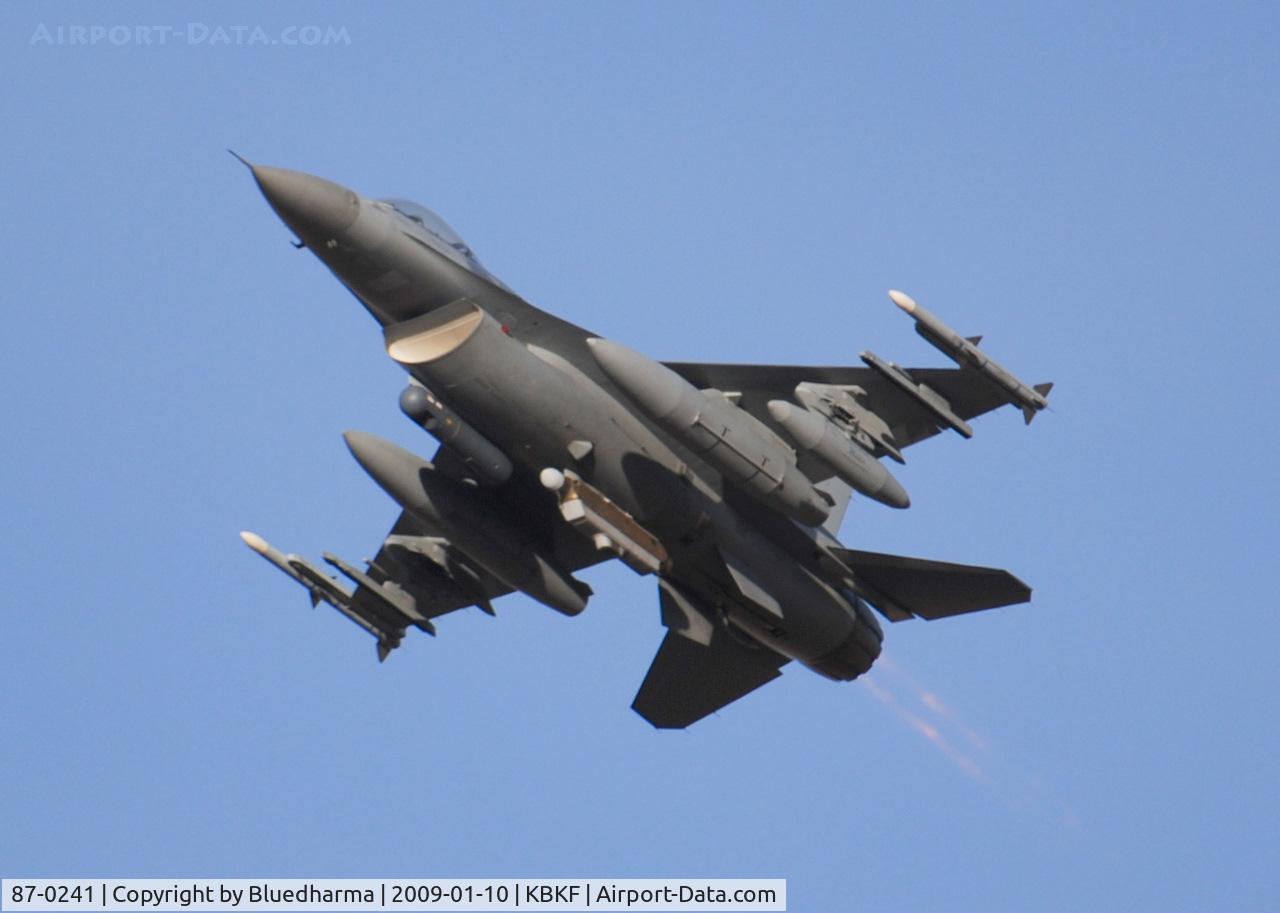 87-0241, 1987 General Dynamics F-16C Fighting Falcon C/N 5C-502, Takeoff of Lockheed Martin F-16C Falcon 120th Fighter Squadron at Buckley AFB, CO