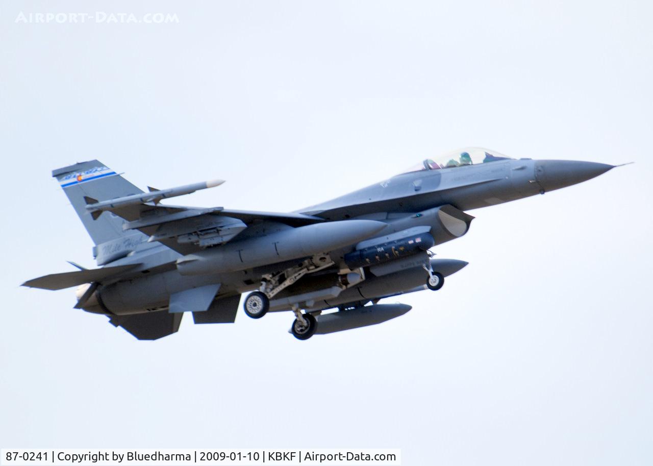 87-0241, 1987 General Dynamics F-16C Fighting Falcon C/N 5C-502, On final Lockheed Martin F-16C Falcon 120th Fighter Squadron at Buckley AFB, CO
