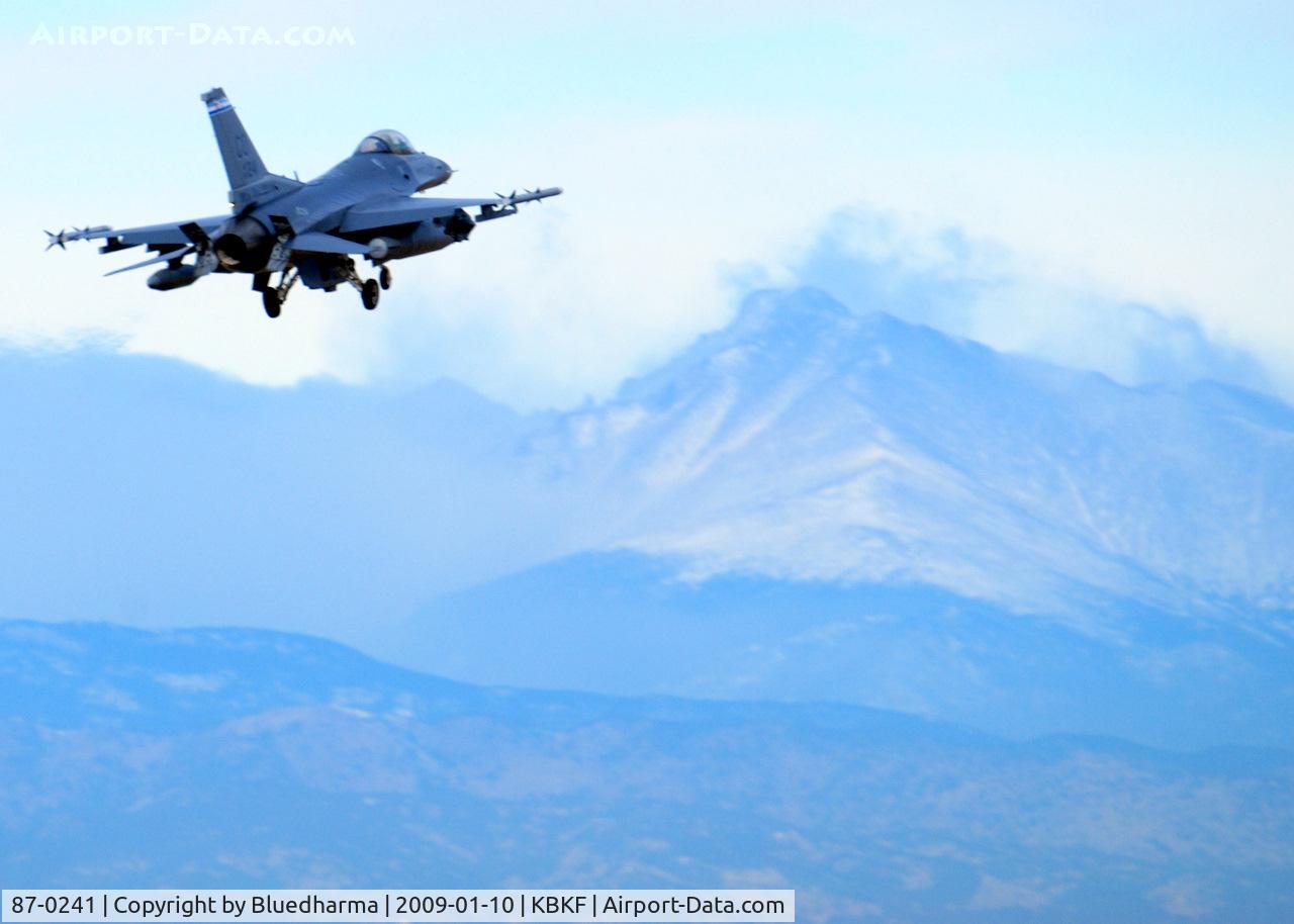 87-0241, 1987 General Dynamics F-16C Fighting Falcon C/N 5C-502, On final Lockheed Martin F-16C Falcon 120th Fighter Squadron at Buckley AFB, CO