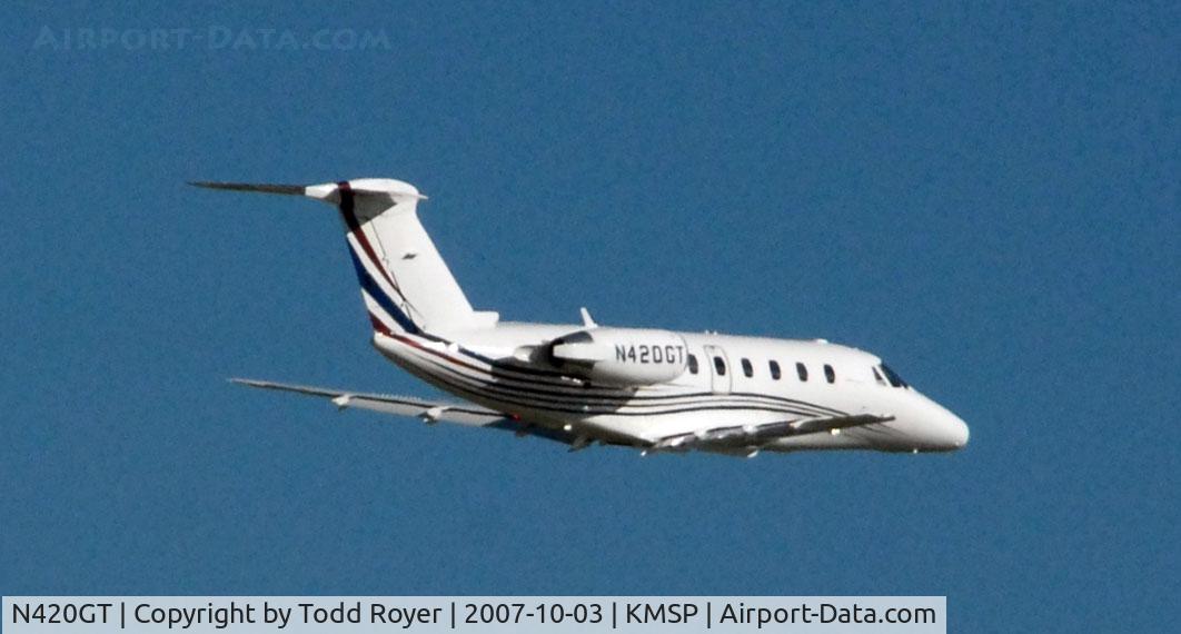 N420GT, 1983 Cessna 650 C/N 650-0020, Departing MSP on 12L