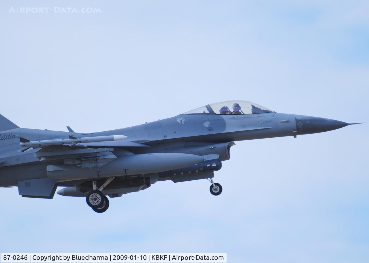 87-0246, General Dynamics F-16C Fighting Falcon C/N 5C-507, On final Lockheed Martin F-16C Falcon 120th Fighter Squadron at Buckley AFB, CO