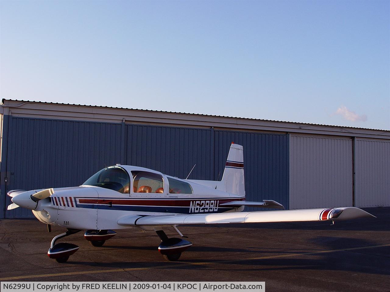 N6299U, 1975 Grumman American AA-5 Traveler C/N AA5-0782, WHITE WITH RED AND BLUE STRIPES
