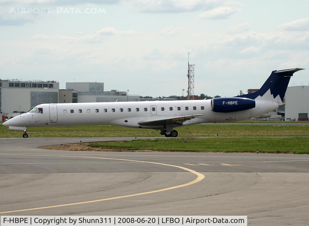 F-HBPE, 1998 Embraer ERJ-145LR (EMB-145LR) C/N 145106, Taxiing holding point rwy 32R for departure...