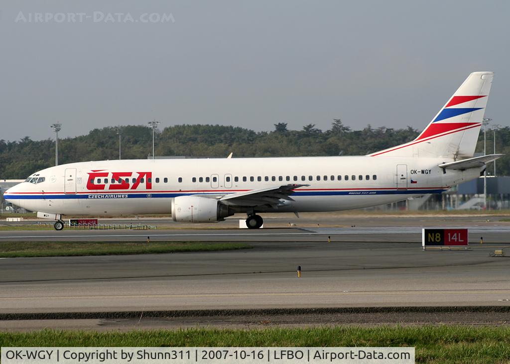 OK-WGY, 1991 Boeing 737-436 C/N 25839, Ready for take off rwy 14L