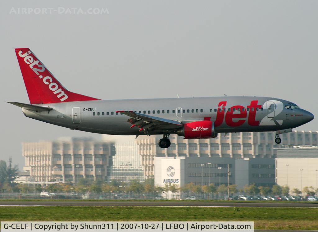 G-CELF, 1988 Boeing 737-377 C/N 24302, Landing rwy 32R