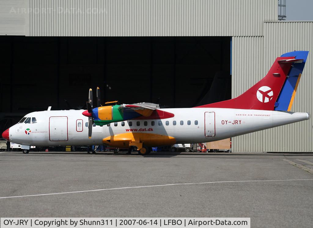 OY-JRY, 1987 ATR 42-320 C/N 063, Parked for overhaul...