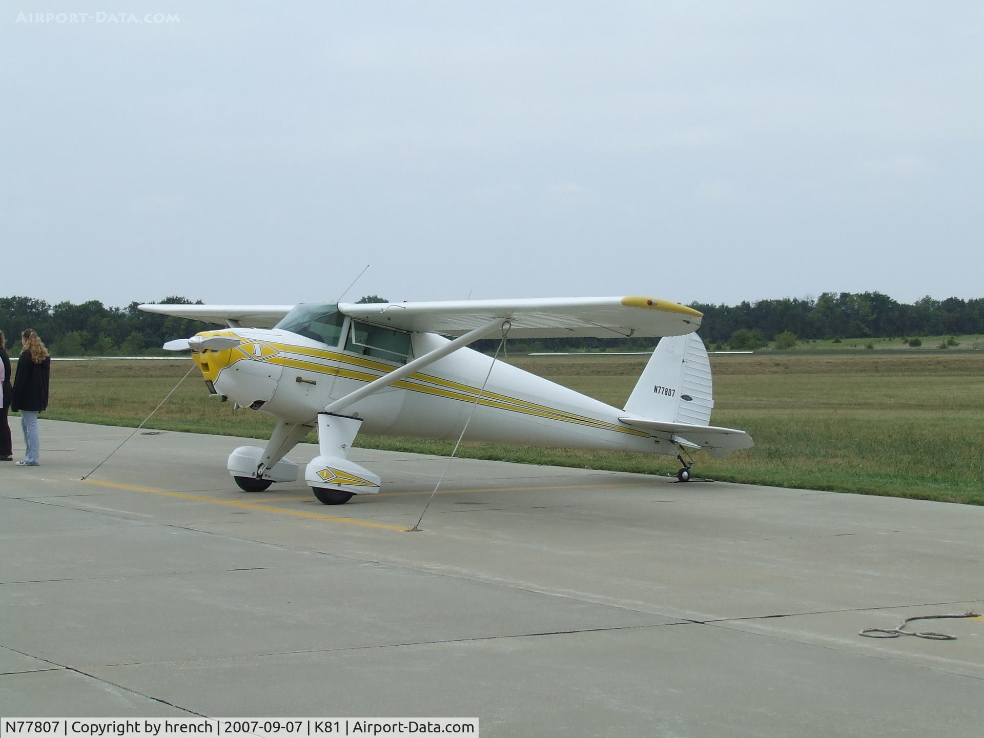 N77807, 1946 Luscombe 8A C/N 3534, Luscombe at Miami Co Airport Day 2007