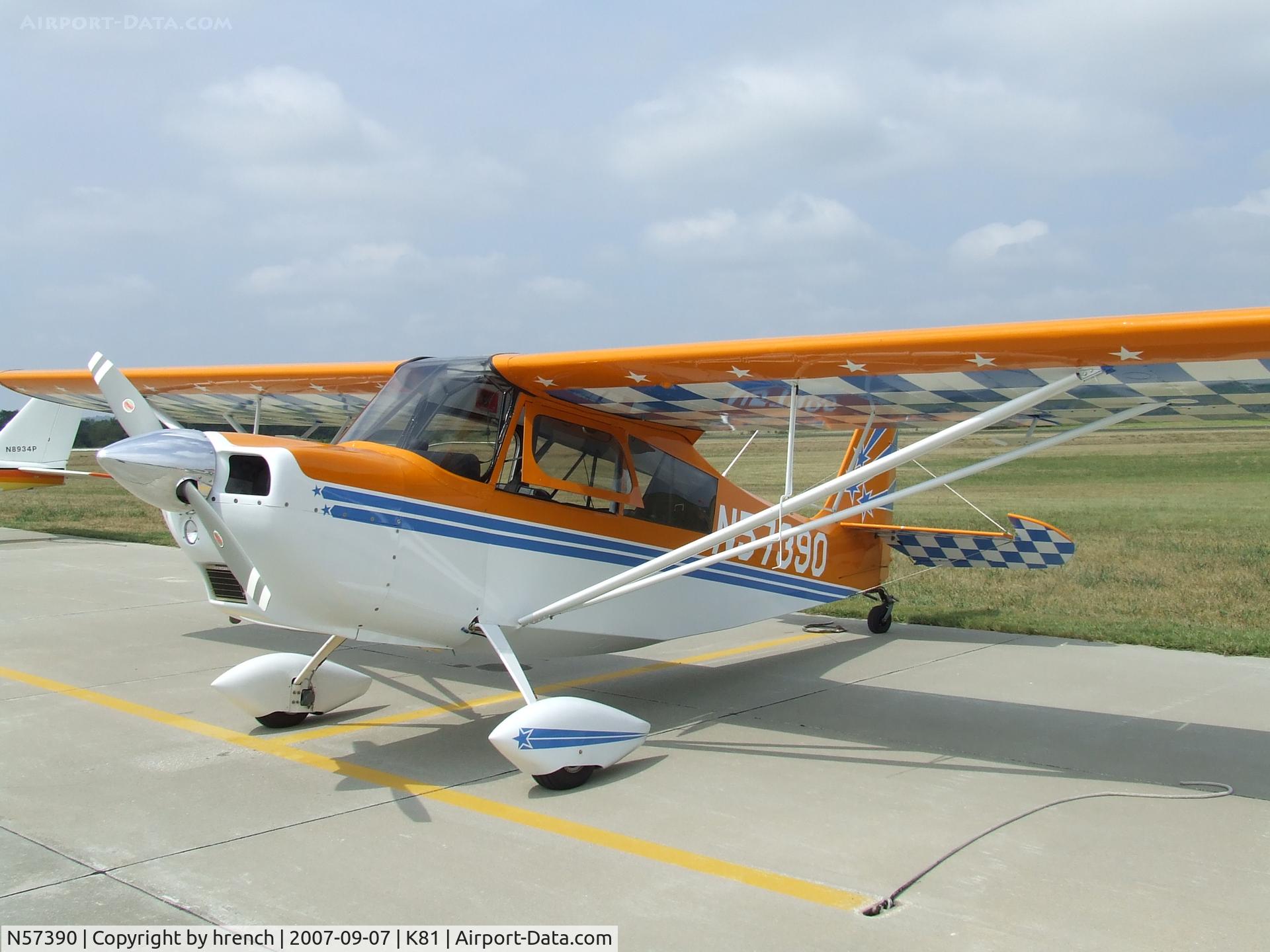 N57390, 1973 Bellanca 8KCAB Decathlon C/N 83-73, at Miami Co Airport Day 2007