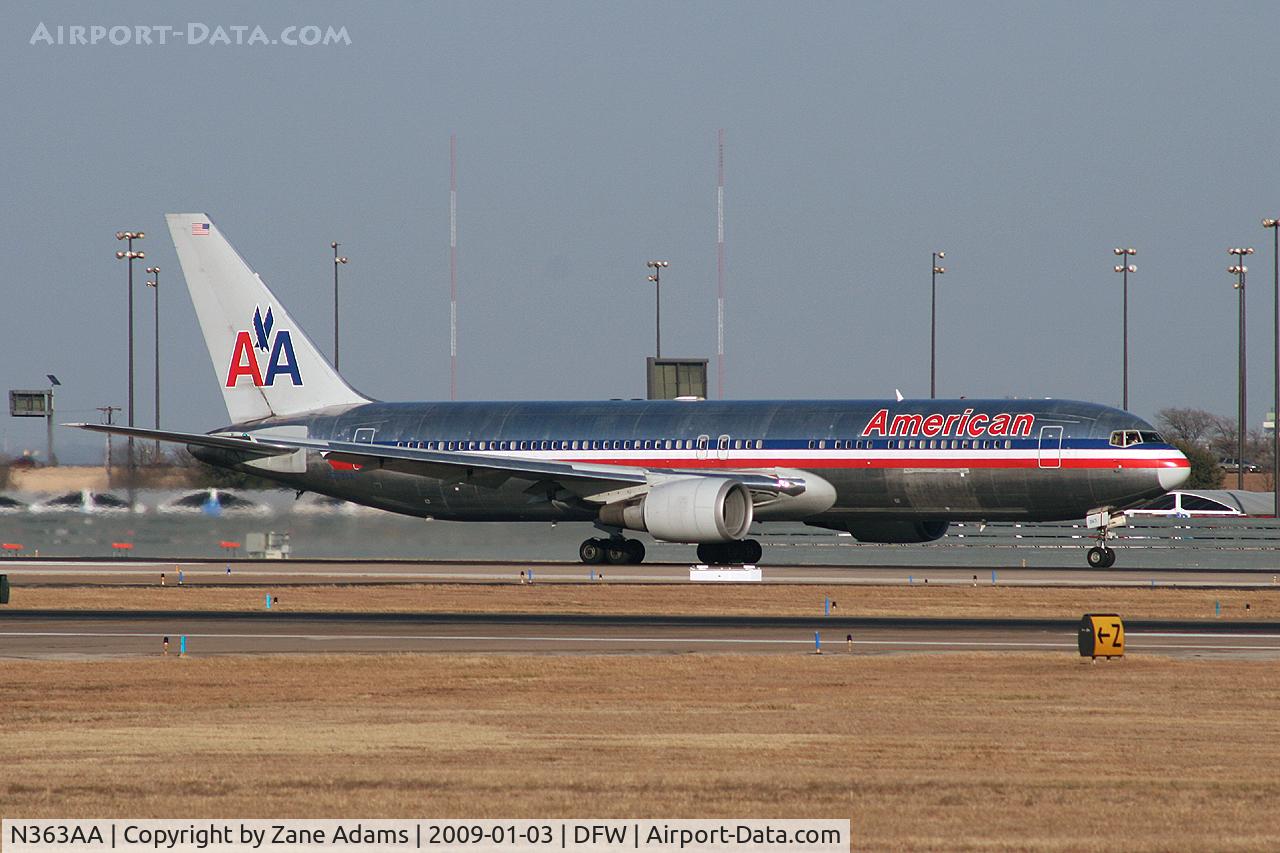 N363AA, 1988 Boeing 767-323 C/N 24044, American Airlines 767 Departing 36R at DFW