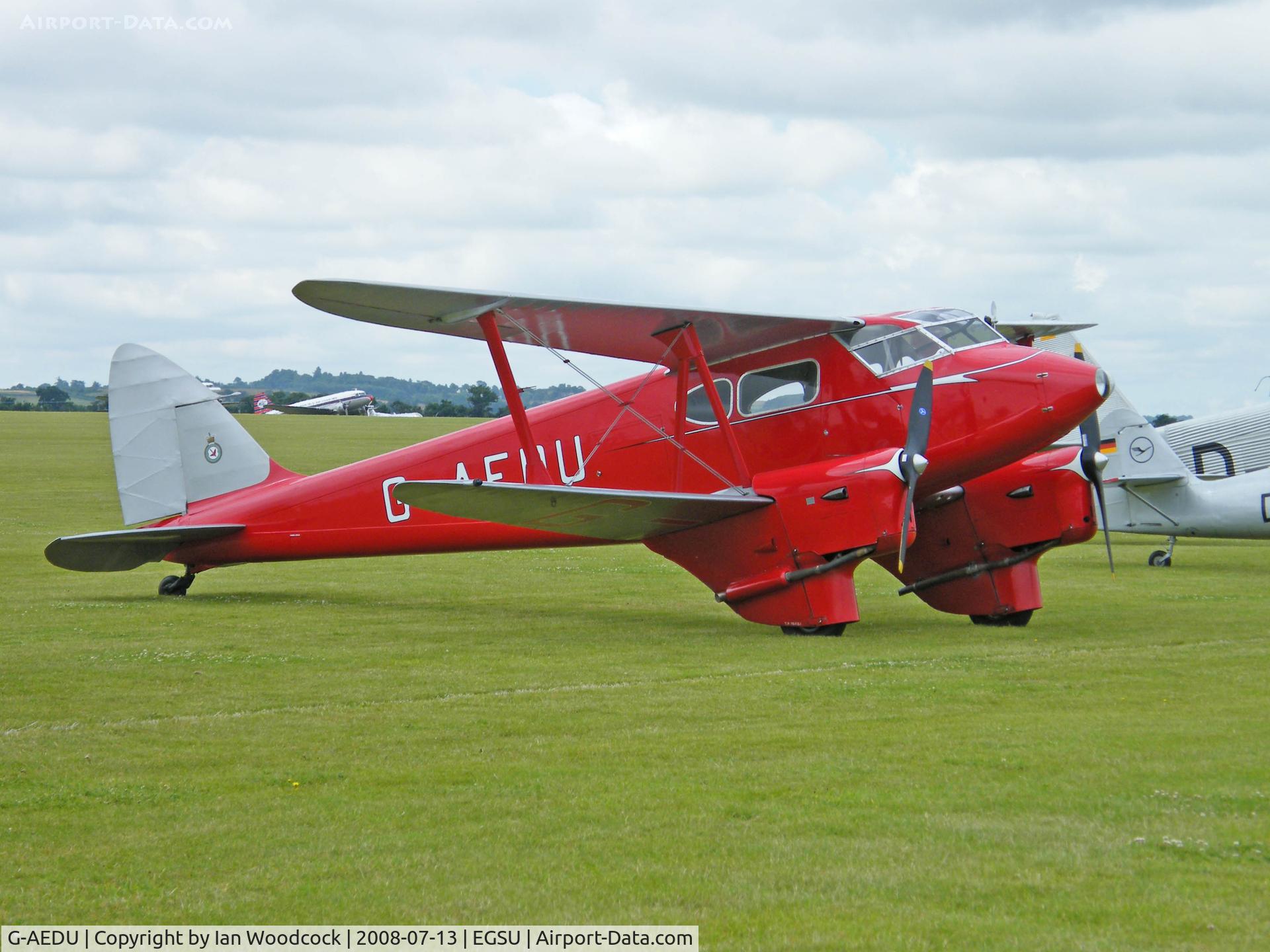 G-AEDU, 1937 De Havilland DH-90A Dragonfly C/N 7526, de Havilland DH-90A Dragonfly/Duxford Flying Legends show