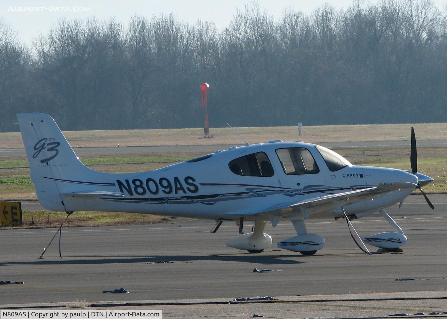 N809AS, 2008 Cirrus SR22 G3 GTS C/N 3191, Parked at the Downtown Shreveport airport.