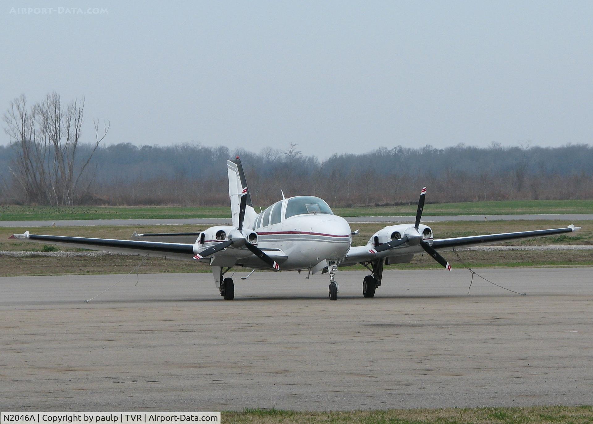 N2046A, 1978 Beech 58TC Baron C/N TK-87, Parked at the Tallulah,La/Vicksburg,Ms airport.