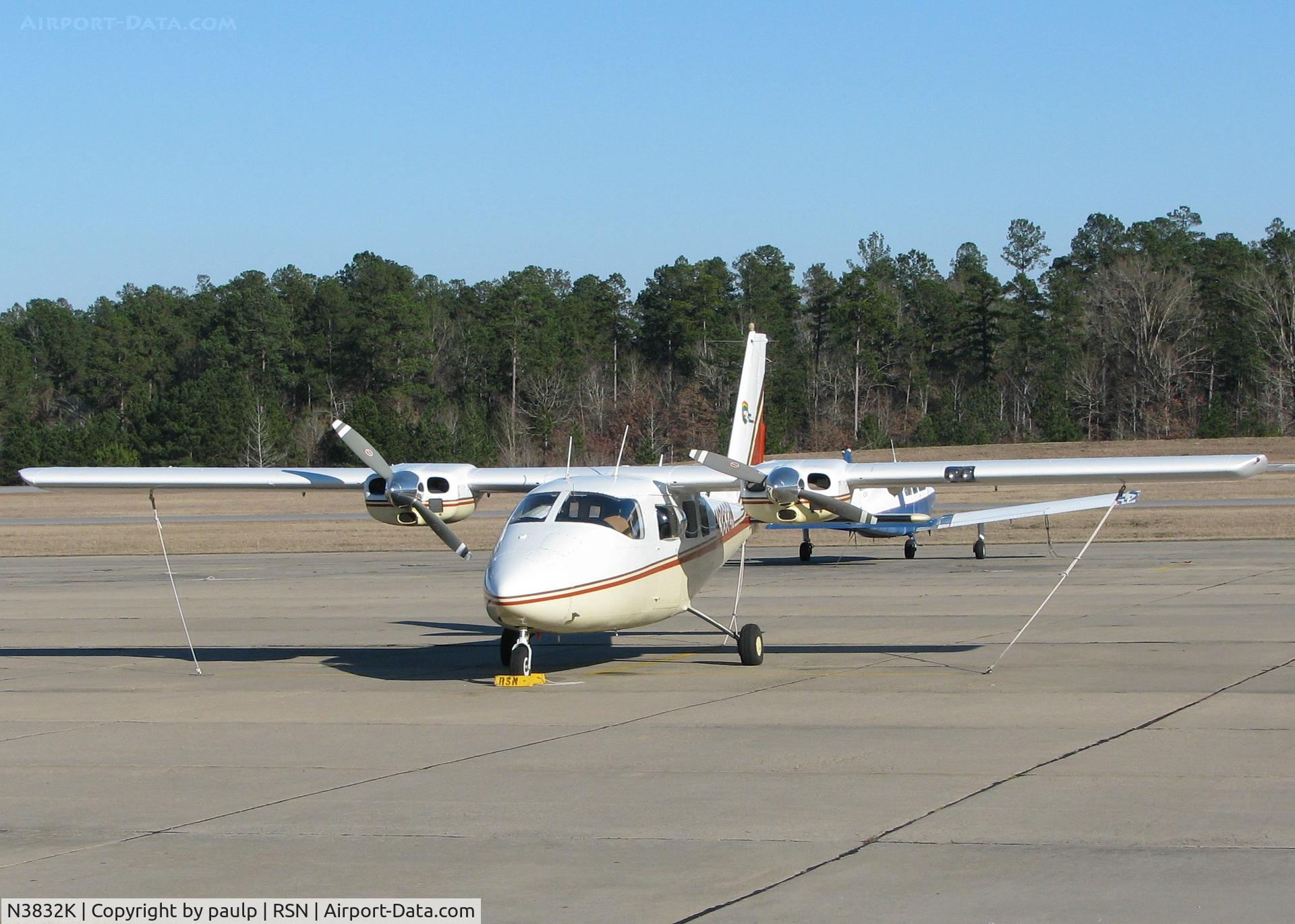 N3832K, 1983 Partenavia P-68C C/N 272, Parked at the Ruston,Louisiana airport. First time seeing this type in person.