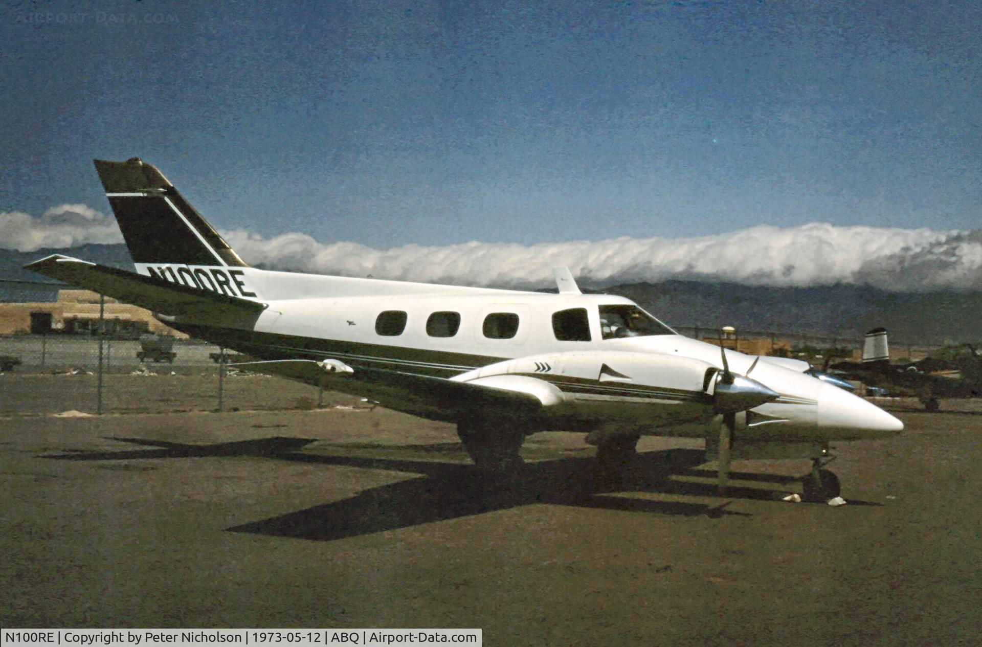 N100RE, 1981 Beech B-60 Duke C/N P-570, This Duke was seen at Albuquerque in an earlier colour scheme.