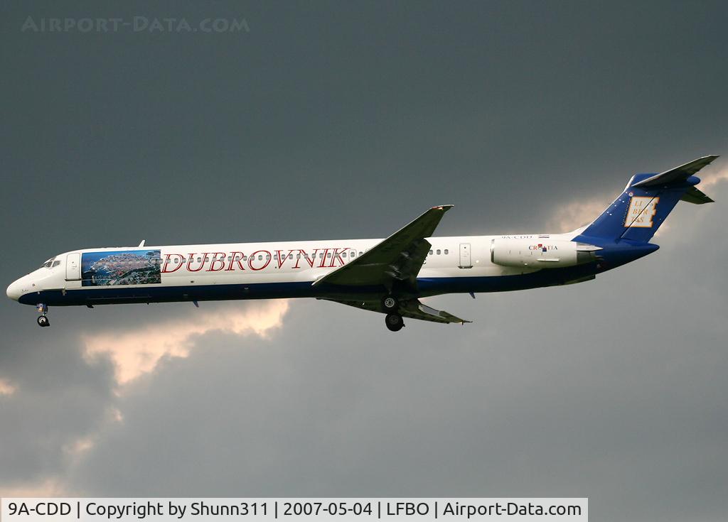 9A-CDD, 1982 McDonnell Douglas MD-82 (DC-9-82) C/N 49113, Landing rwy 32L