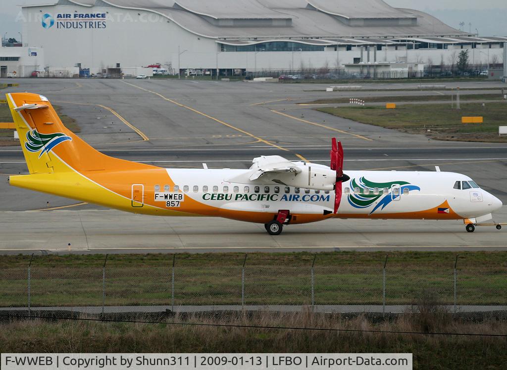 F-WWEB, 2009 ATR 72-212A C/N 857, C/n 857 - To be RP-C7257