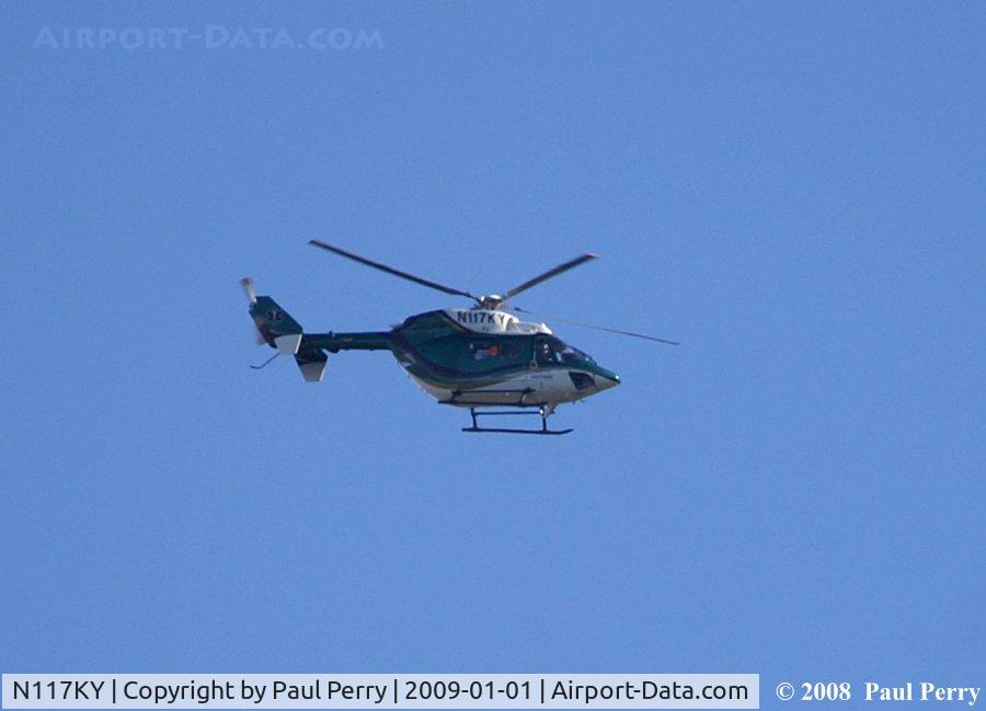 N117KY, 2002 Eurocopter-Kawasaki BK-117C-1 C/N 7544, New year, new locale: zipping along south of Ahoskie, NC