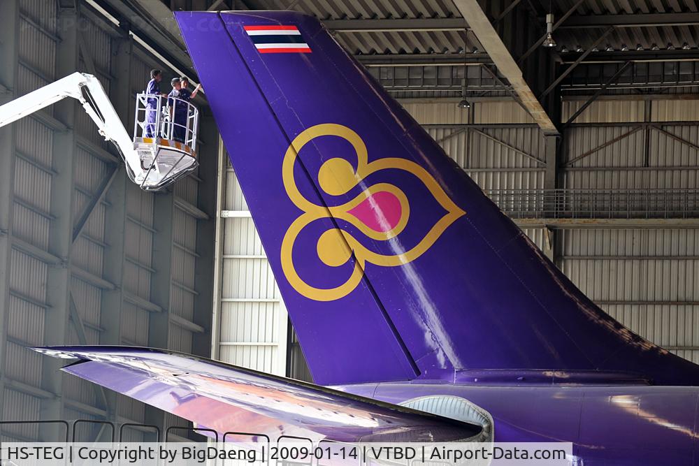 HS-TEG, 1995 Airbus A330-321 C/N 112, Servicing static discharger