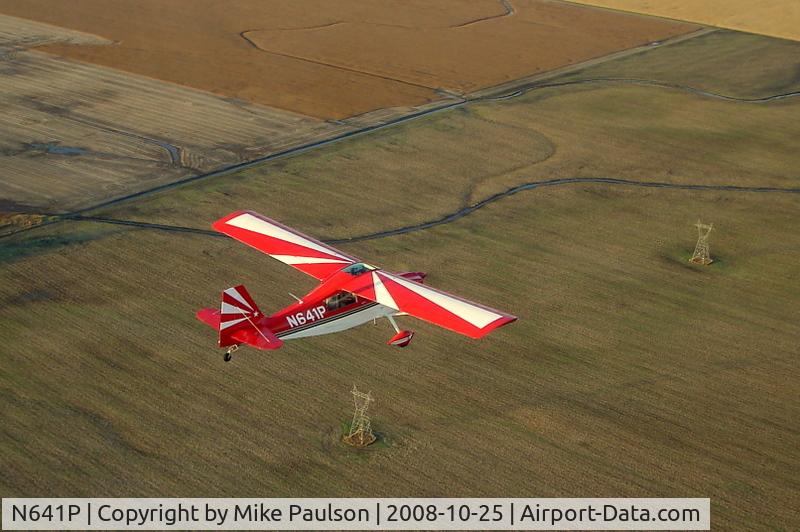 N641P, 2004 American Champion 7GCBC C/N 1357-2004, Flying over ND