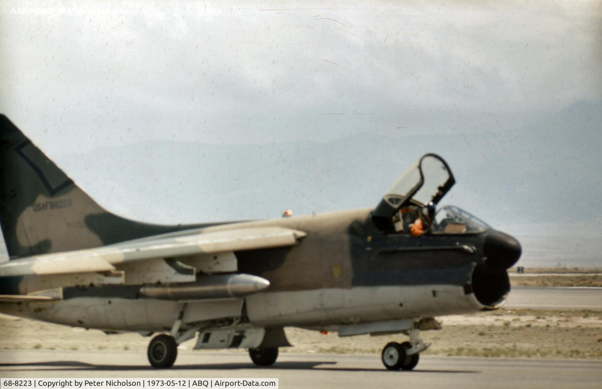 68-8223, 1968 LTV GA-7D Corsair II C/N D-009, As seen in service in 1973 at Albuquerque.