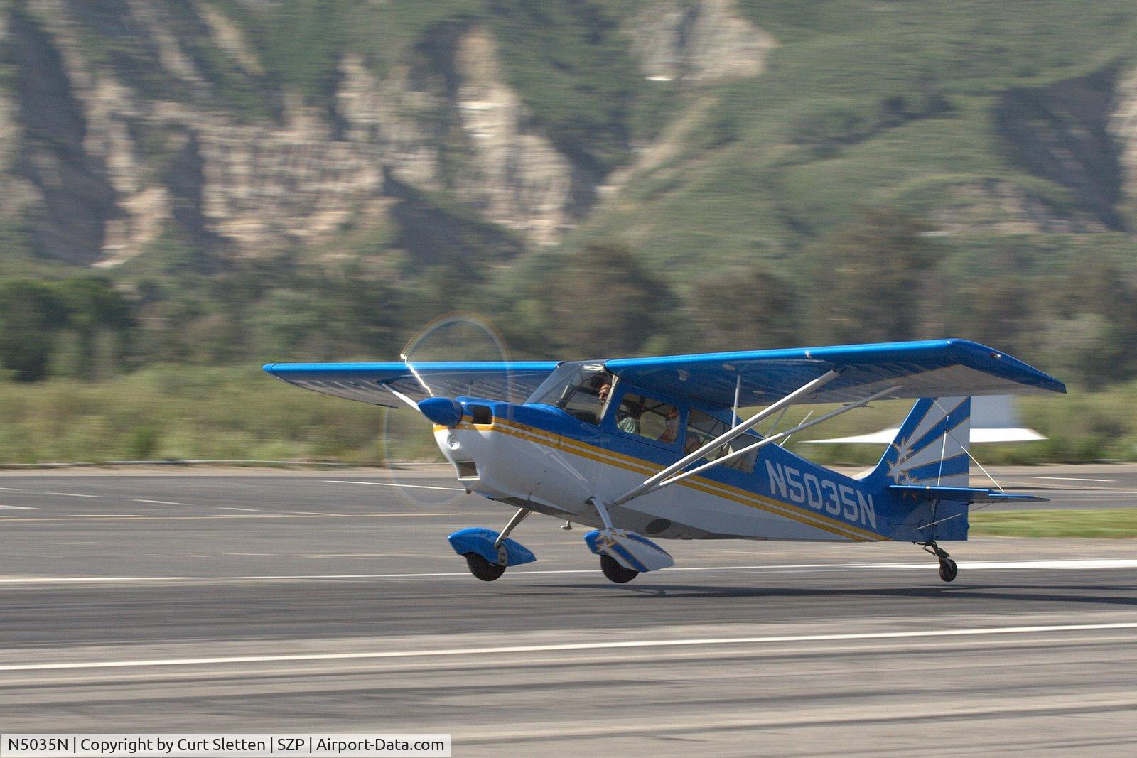 N5035N, 1978 Bellanca 8KCAB Decathlon C/N 470-79, Citabria Taking Off Rwy 4 Santa Paula