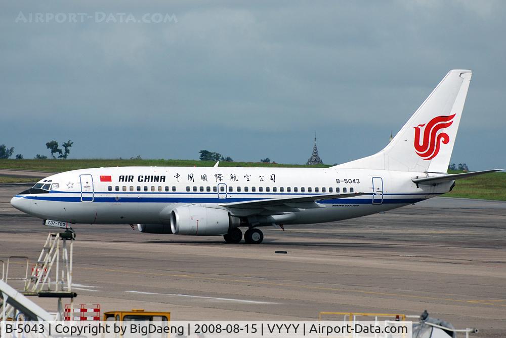 B-5043, 2003 Boeing 737-79L C/N 33408, At Yangon International Airport.