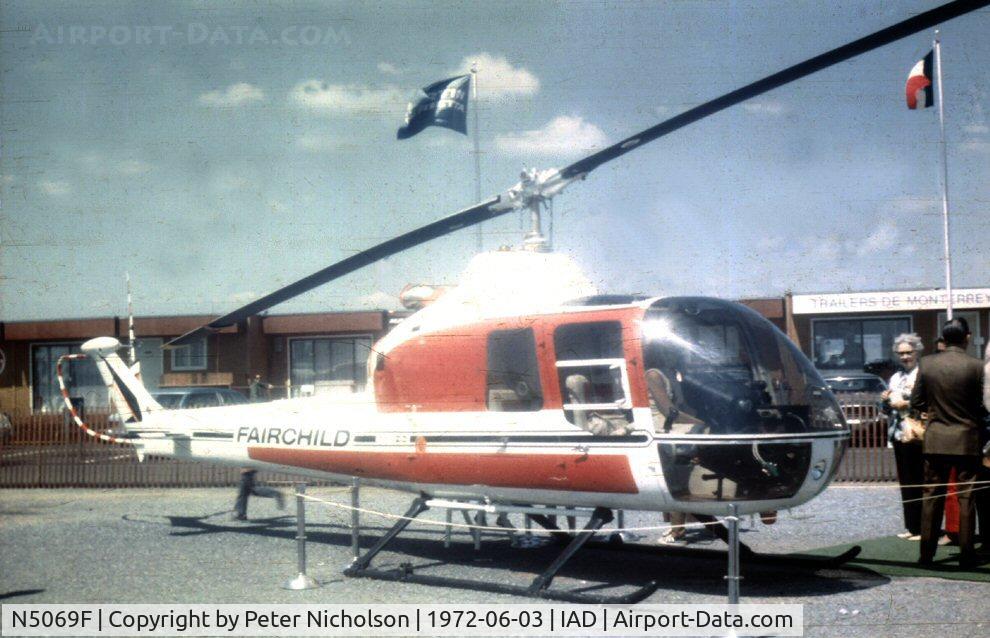 N5069F, Fairchild Hiller FH-1100 C/N 232, This was displayed by the manufacturer at Transpo 72 held at Dulles Airport under the regn N5069F.