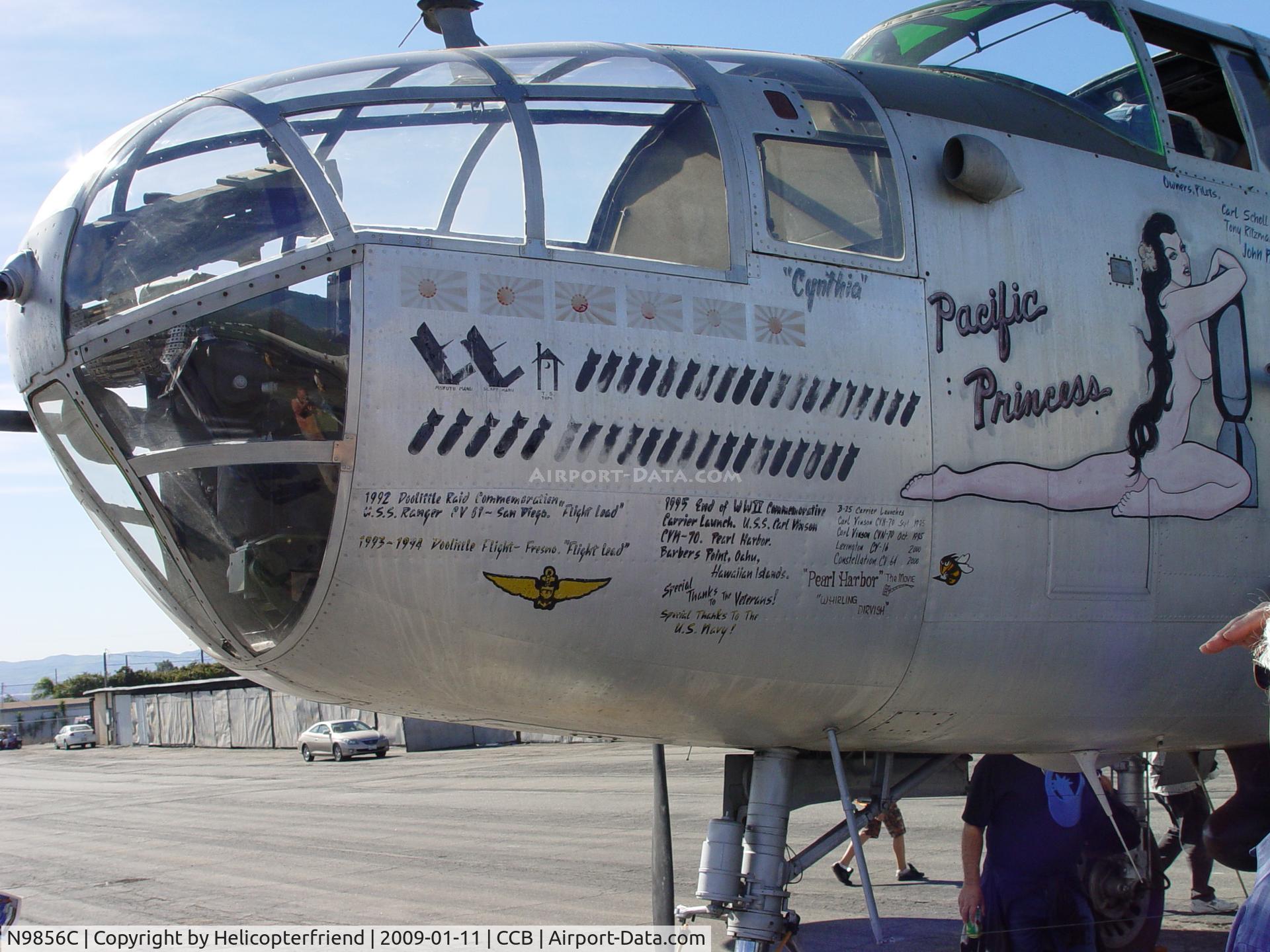 N9856C, 1943 North American TB-25N Mitchell C/N 108-35217, The Pacific Princess