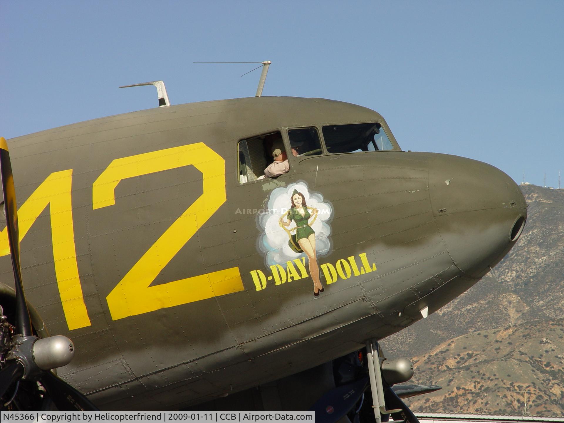 N45366, 1943 Douglas C-53D-DO Skytrooper (DC-3A) C/N 11757, D-Day Doll nose art