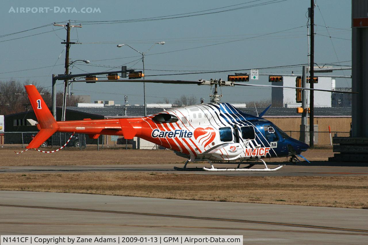 N141CF, 1984 Bell 222U C/N 47524, Careflite At Grand Prairie Municipal