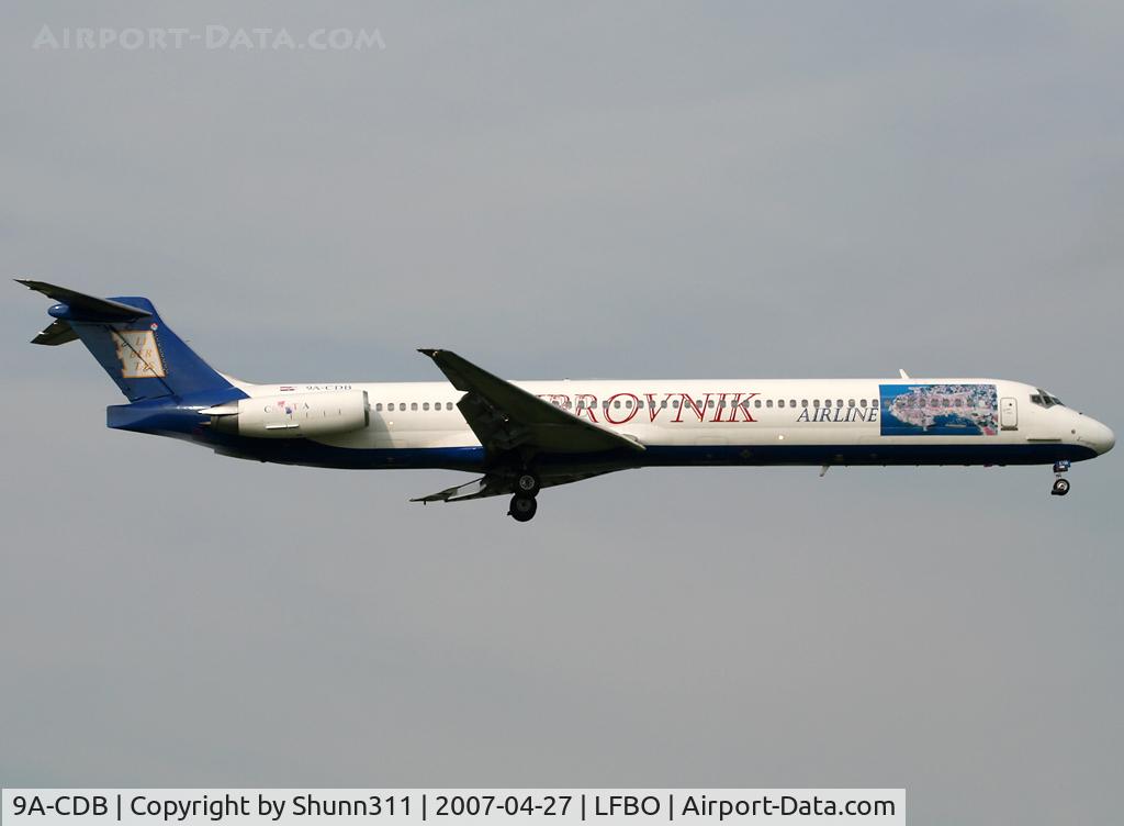 9A-CDB, 1991 McDonnell Douglas MD-83 (DC-9-83) C/N 49986, Landing rwy 14R