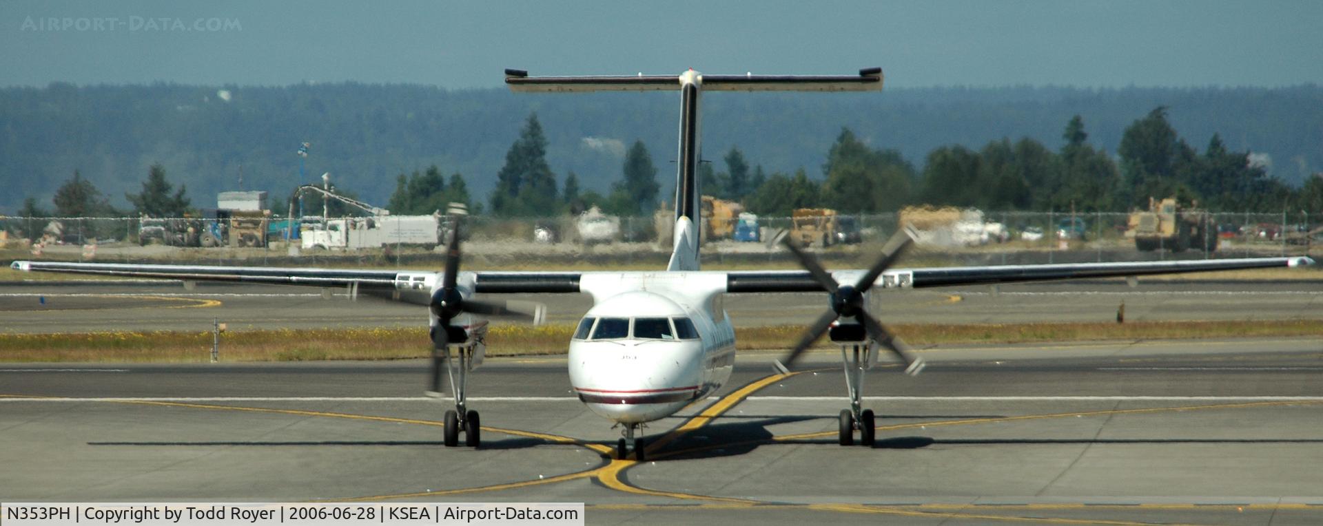 N353PH, 1997 De Havilland Canada DHC-8-202 Dash 8 C/N 496, Taxi to gate