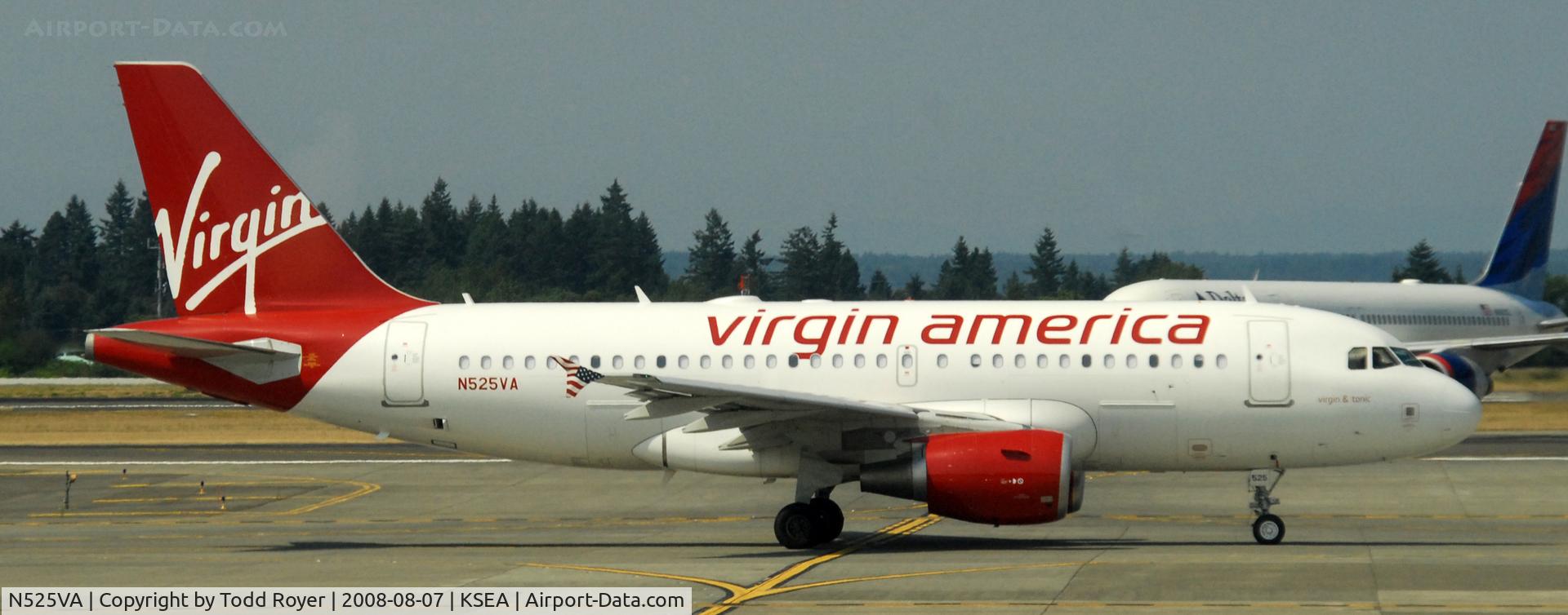 N525VA, 2007 Airbus A319-112 C/N 3324, Taxi for departure
