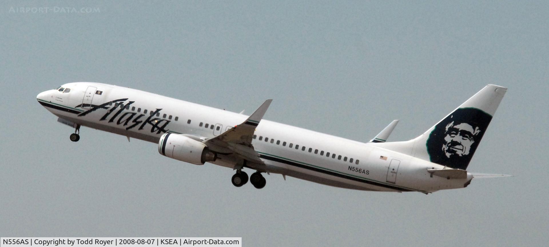 N556AS, 2006 Boeing 737-890 C/N 35175, Departing SEA on 16L