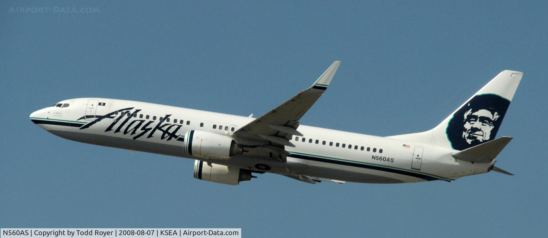 N560AS, 2006 Boeing 737-890 C/N 35179, Departing SEA on 16L