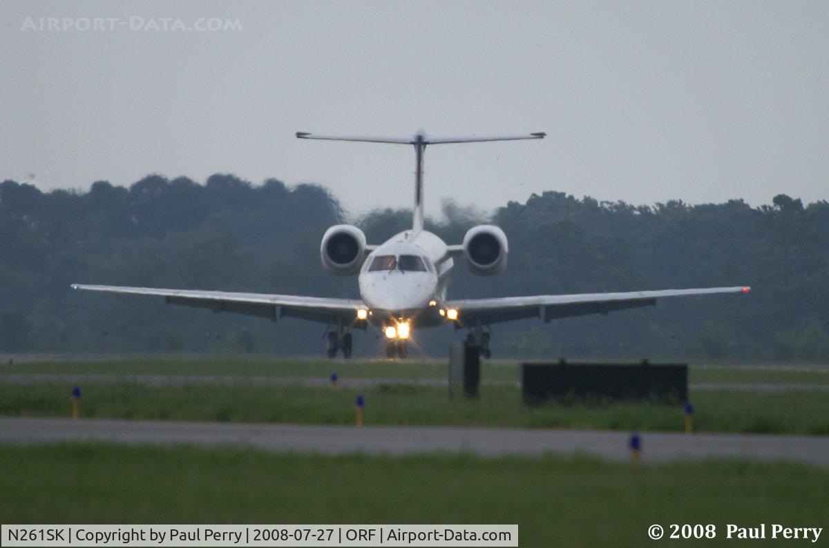 N261SK, 1999 Embraer ERJ-145LR (EMB-145LR) C/N 145144, Well-lit frequent visitor