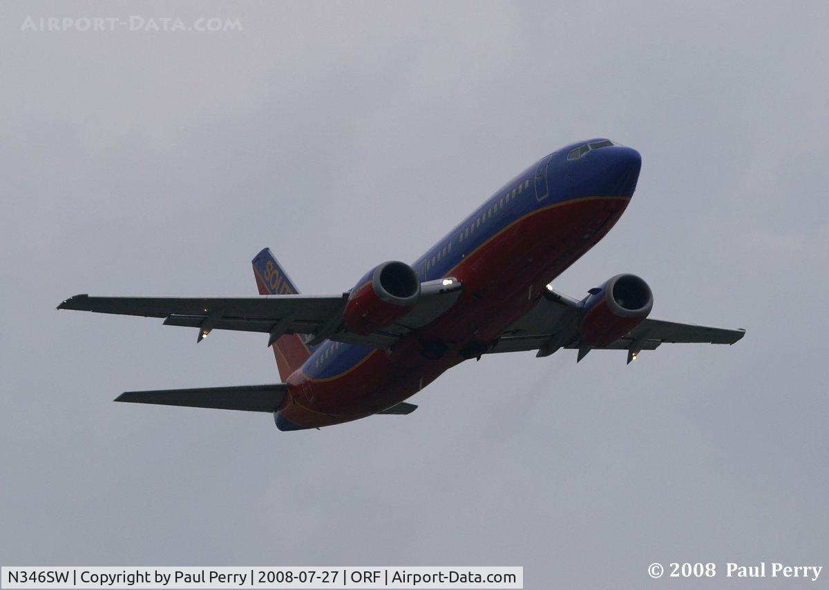 N346SW, 1989 Boeing 737-3H4 C/N 24153, Another Southwest bird on the go