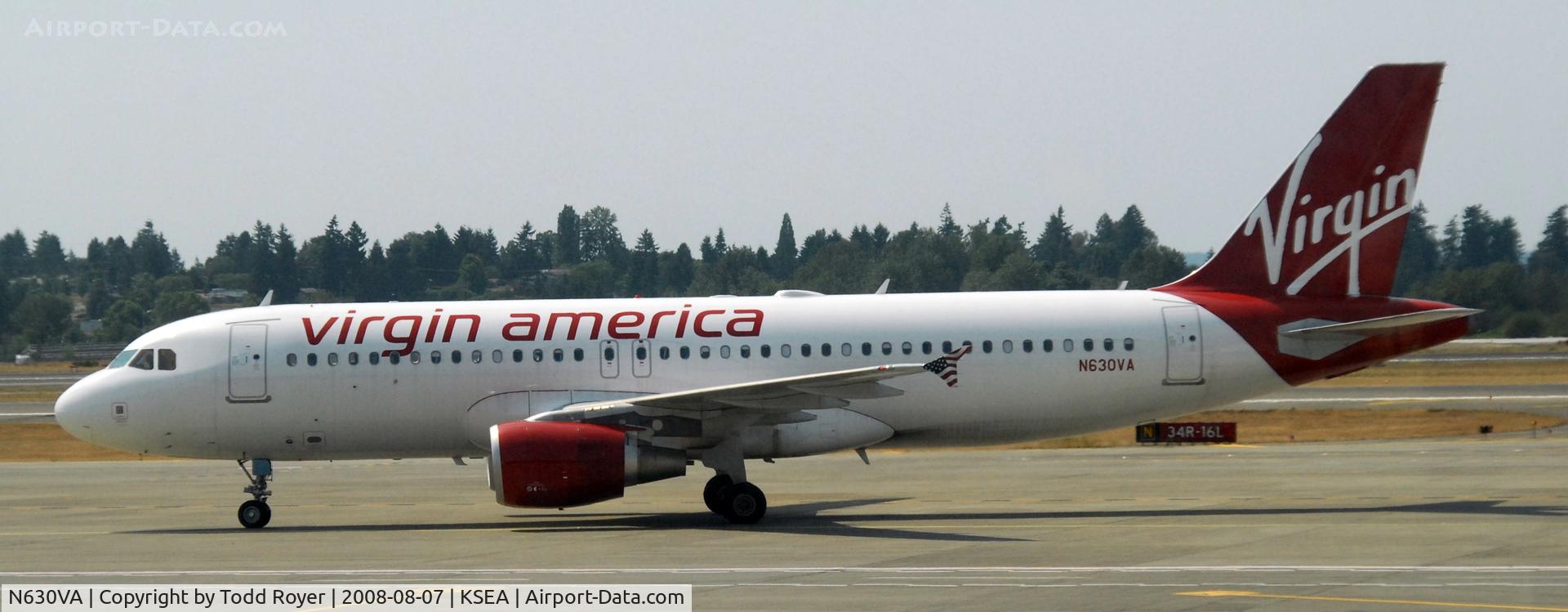 N630VA, 2007 Airbus A320-214 C/N 3101, Taxi to gate