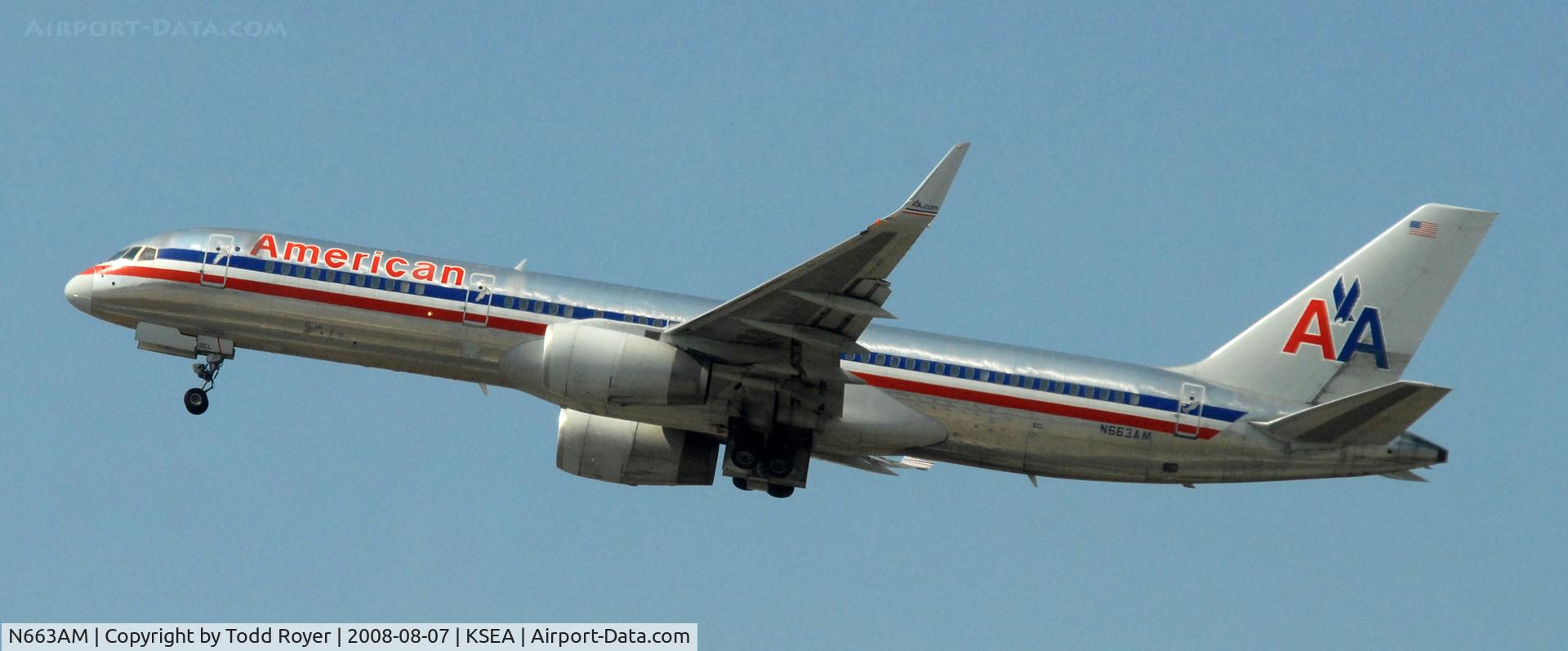 N663AM, 1992 Boeing 757-223 C/N 25297, Departing SEA on 16L
