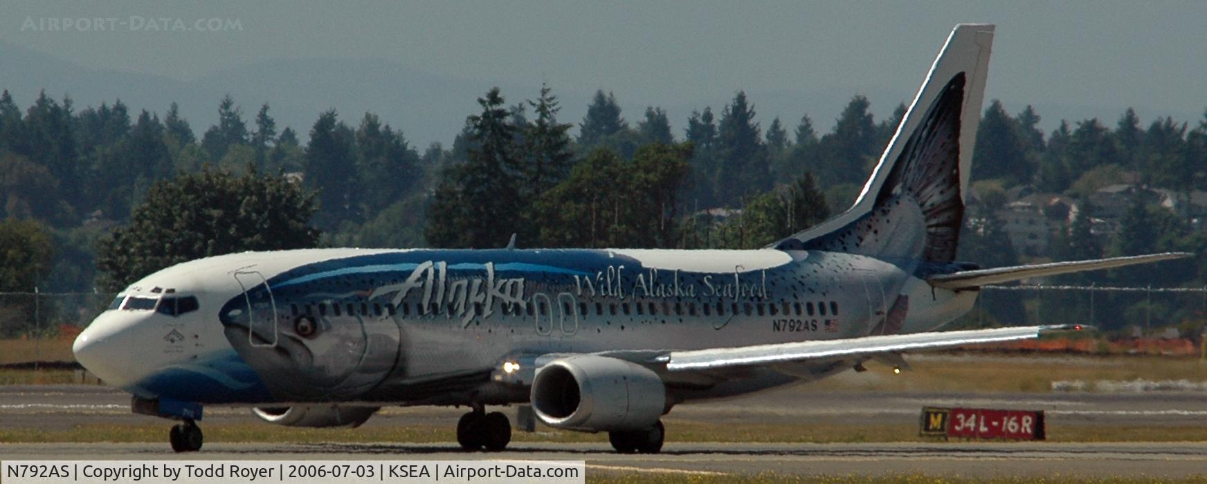 N792AS, 1997 Boeing 737-490 C/N 28887, SALMON THIRTY SALMON